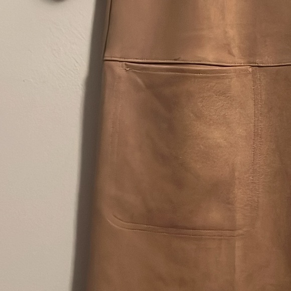 Zara Faux Suede Dress Beige/Nude/Sand mocha mousse color - Picture 4 of 6